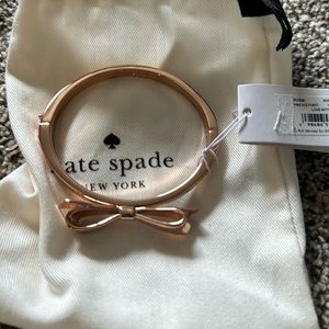 Kate spade rose colored ribbon bangle